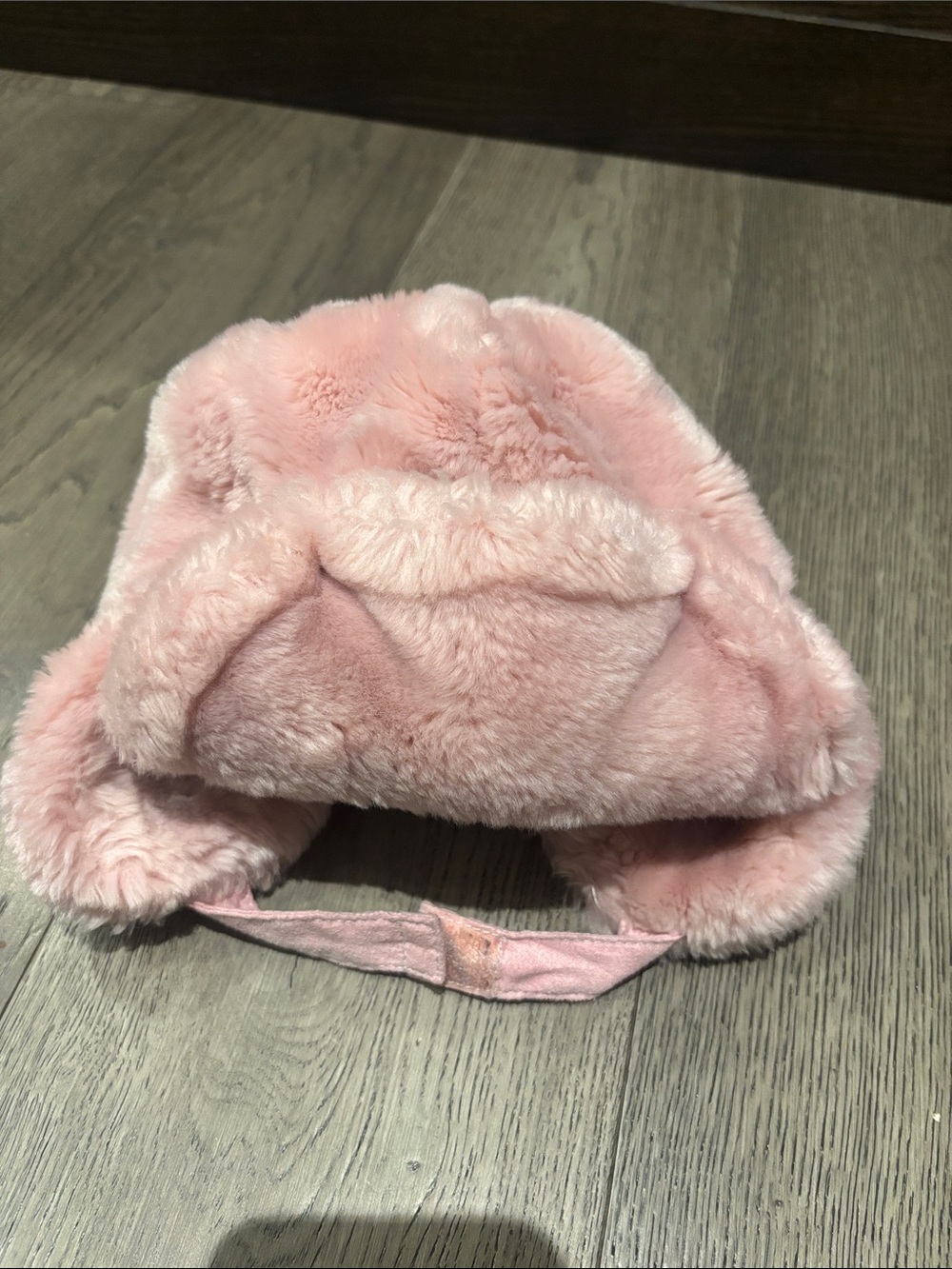 Roots Pink Faux Fur Trapper Hat for Kids